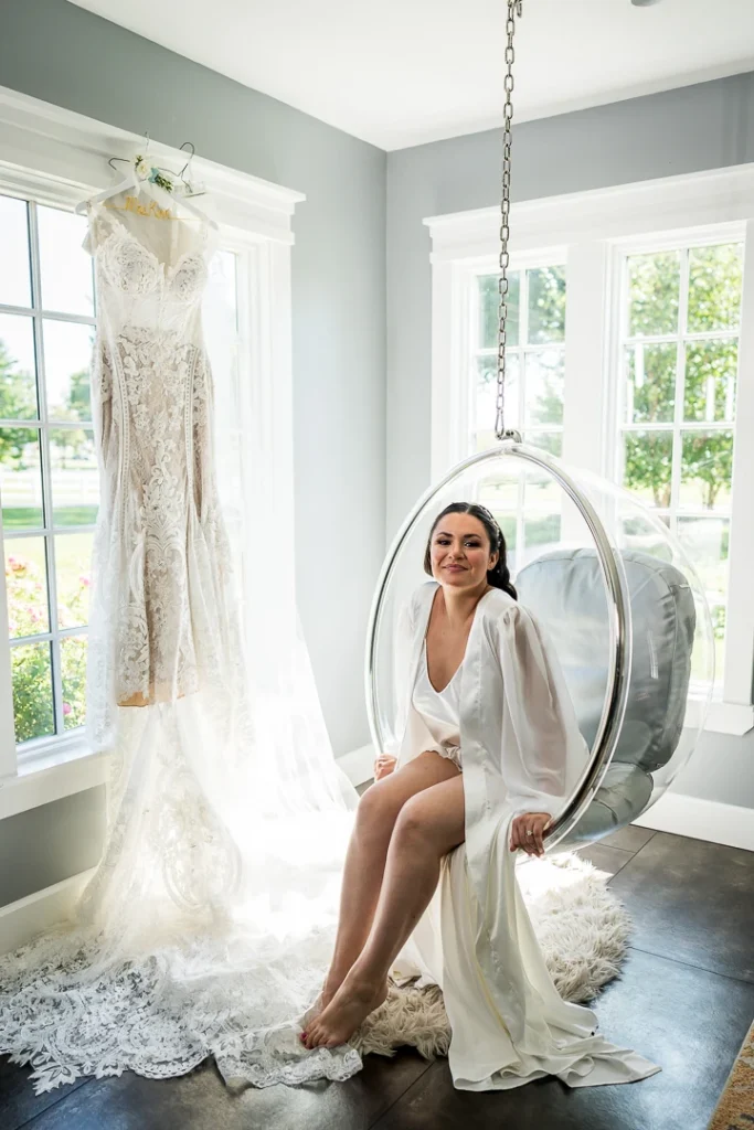 Right next to her dress  by Alex Kaplan at the Ryland Inn