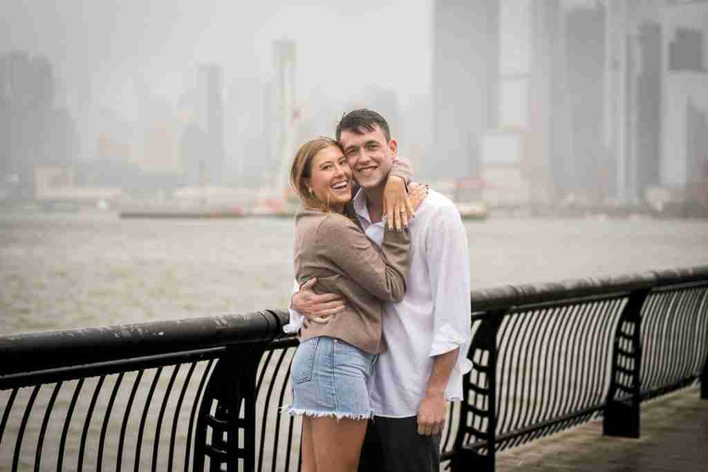 A beautiful proposal at Pier 13 in Hoboken, Photography by Alex Kaplan 