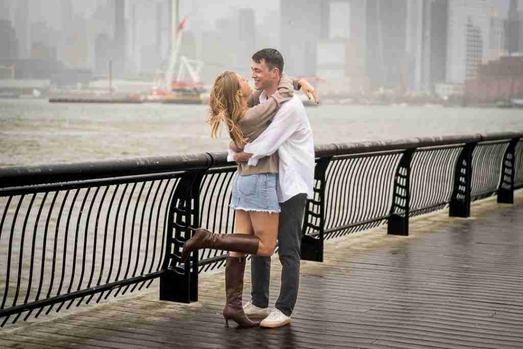 A beautiful proposal at Pier 13 in Hoboken, Photography by Alex Kaplan 