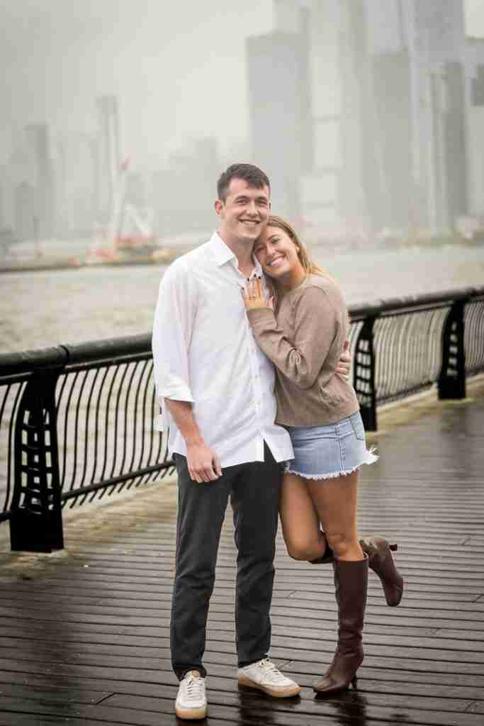 A beautiful proposal at Pier 13 in Hoboken, Photography by Alex Kaplan 