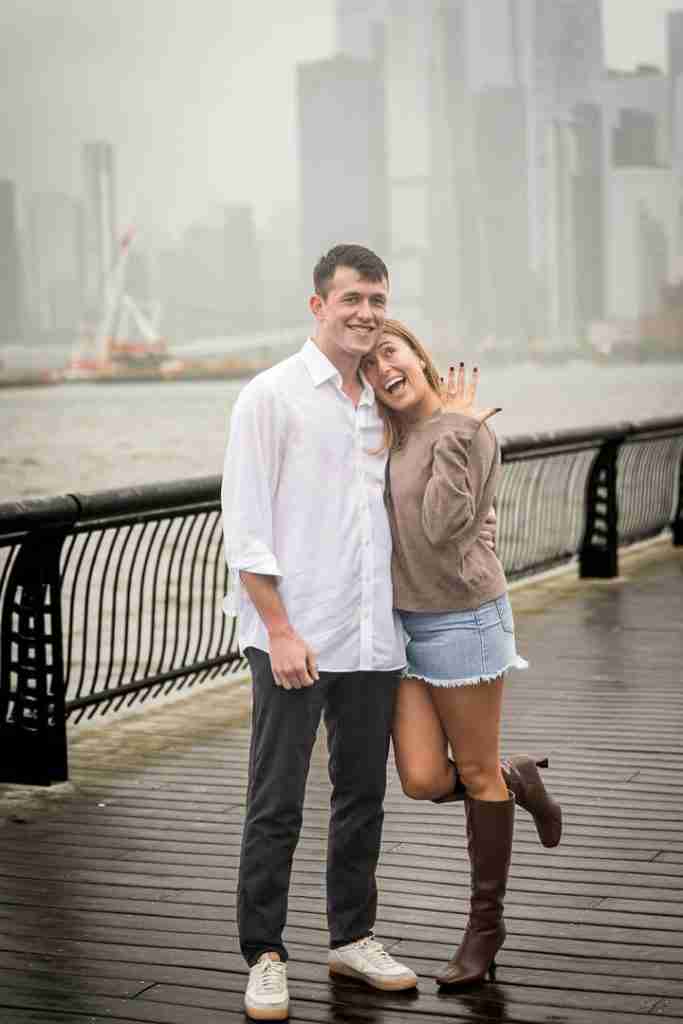 A beautiful proposal at Pier 13 in Hoboken, Photography by Alex Kaplan 