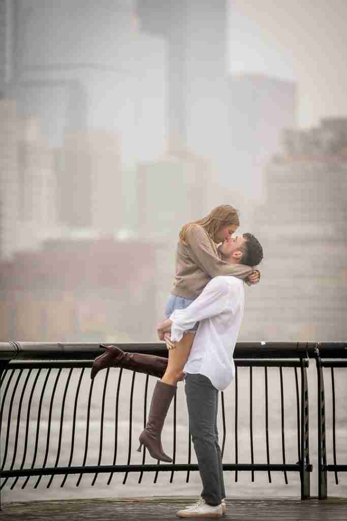 A beautiful proposal at Pier 13 in Hoboken, Photography by Alex Kaplan 