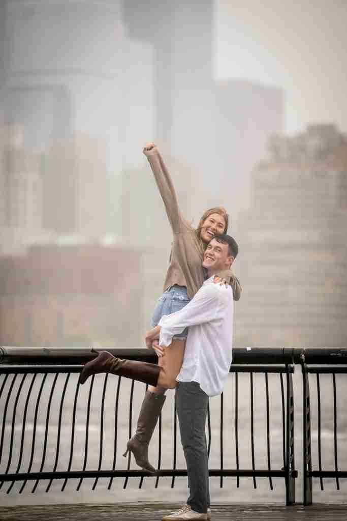 A beautiful proposal at Pier 13 in Hoboken, Photography by Alex Kaplan 