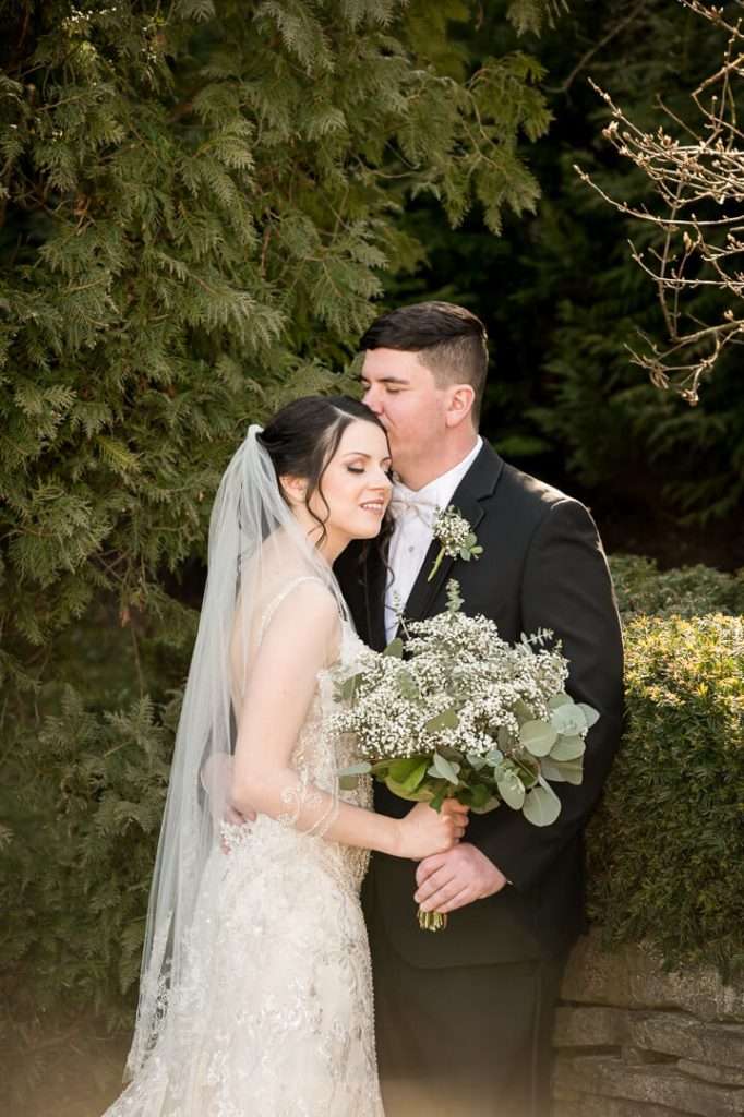 Romantic veil shot capturing the bride and groom at Park Savoy wedding