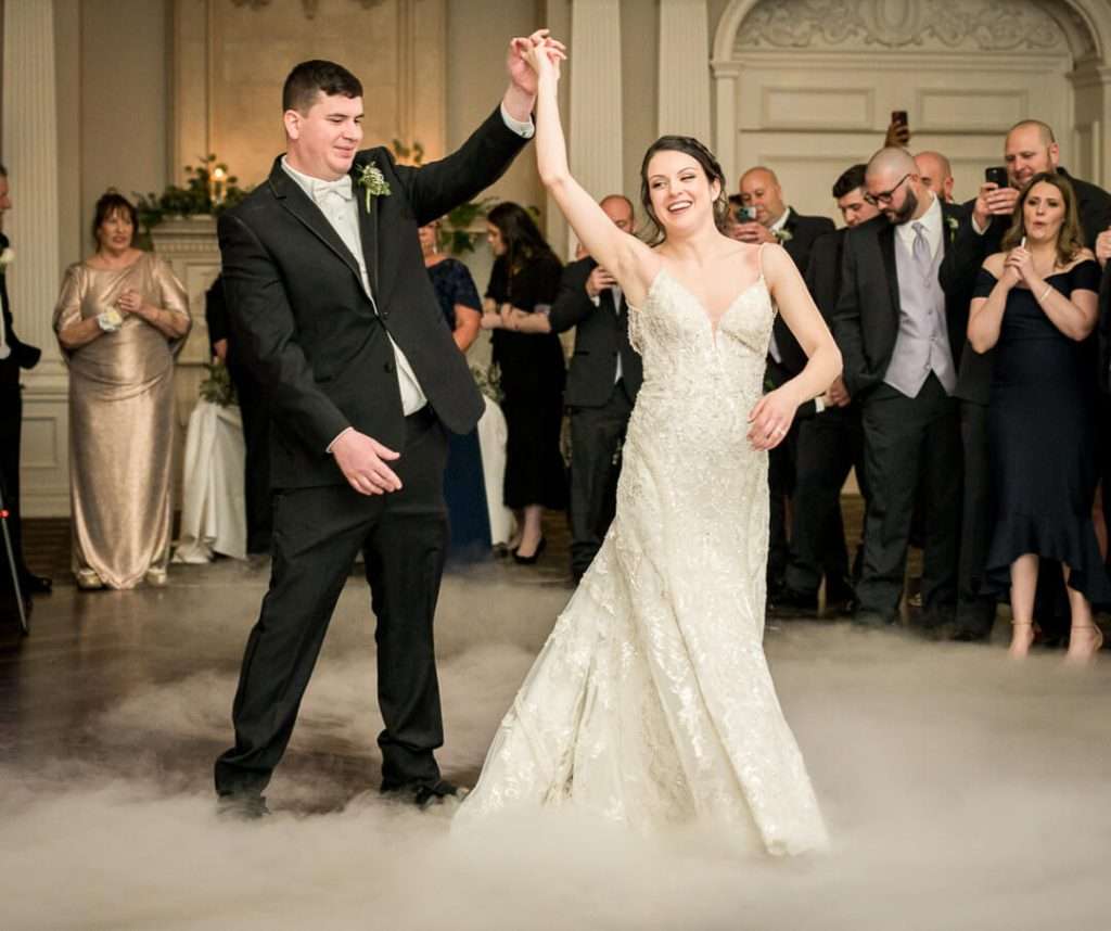 Bride and groom share a heartfelt kiss during their Park Savoy wedding