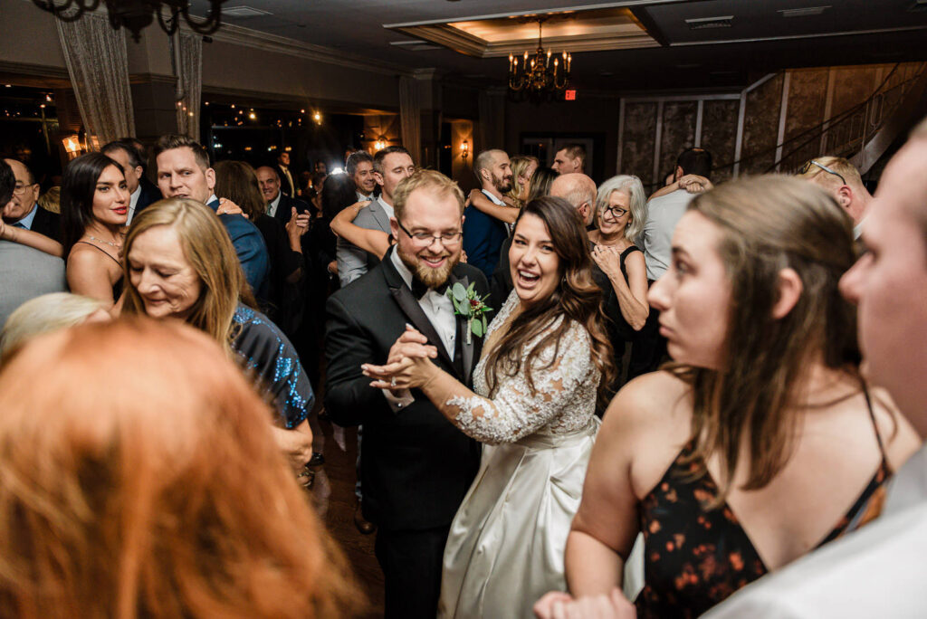 Maid of honor giving speech during reception Ramsey Country Club wedding Alex Kaplan Photography