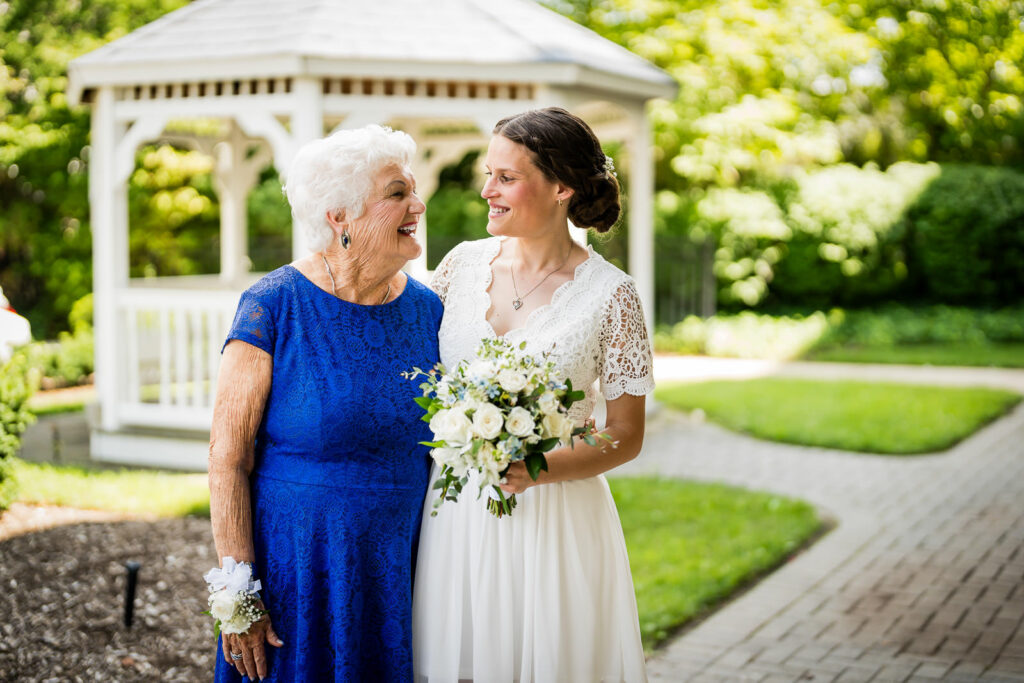 Emotional grandmother and bride moment at Bergen County courthouse by Alex Kaplan Photography