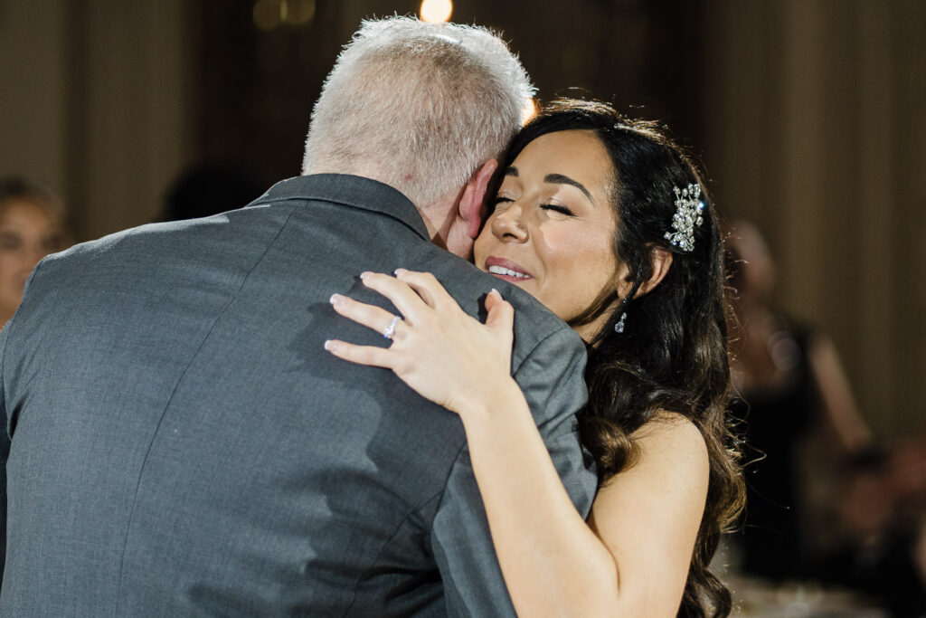 Father daughter dance Rocco and Giovana emotional moment The Grand Totowa wedding reception