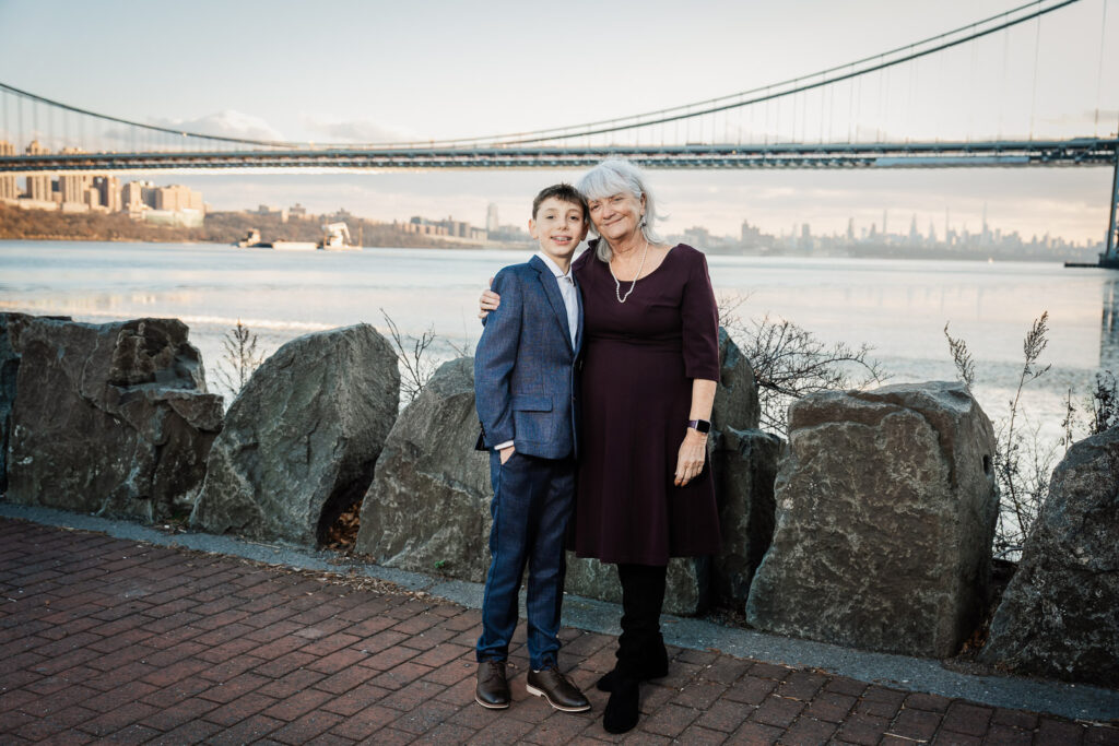 Grandmother and grandson portrait at Ross Dock Palisades Interstate Park Fort Lee