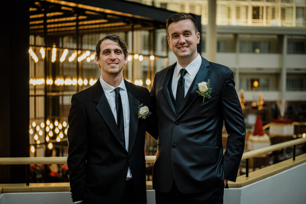 Groom with best man at Hyatt Regency Princeton by Alex Kaplan Photography