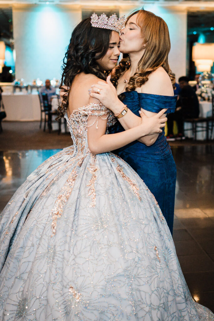 Emotional mother-daughter dance moment at The Elan Lodi NJ Sweet Sixteen celebration