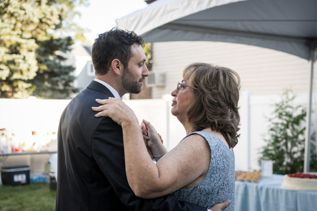 Mother-son dance at NJ backyard wedding