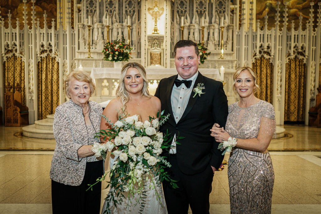 Three generation family portrait at Our Lady of Good Counsel by Alex Kaplan