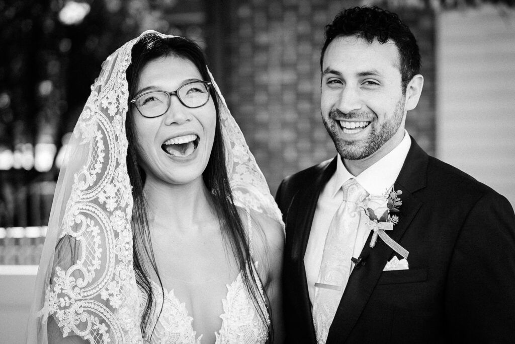 Emotional first look reaction at northern New Jersey wedding venue