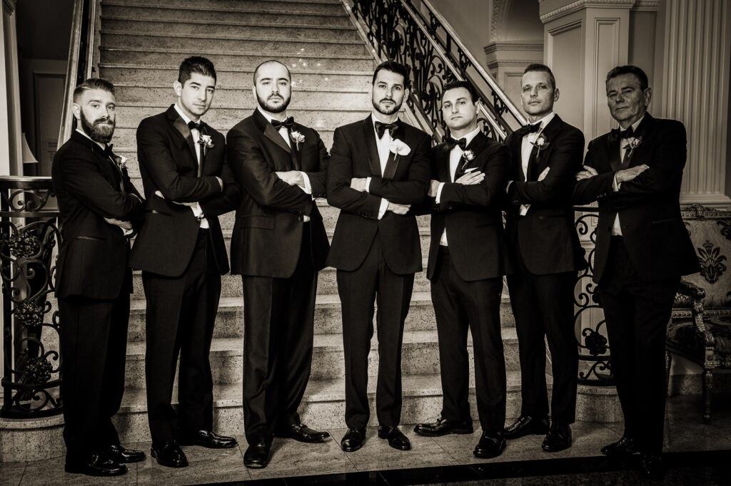 Groomsmen before wedding Rockleigh Country Club New Jersey