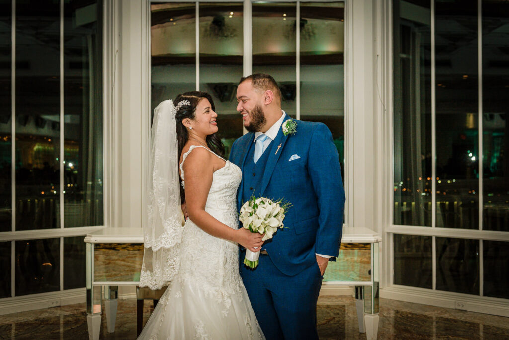 Intimate couple moment at Westmount Country Club Grand Ballroom
