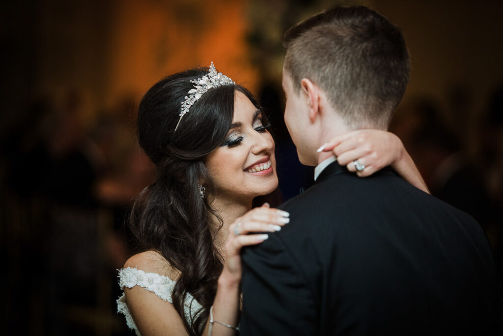 Intimate first dance moment at Rockleigh Country Club wedding reception