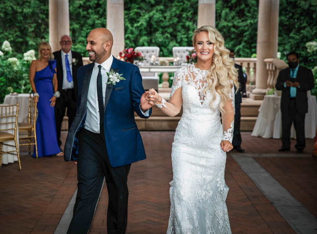 Emotional ceremony vows at Rockleigh Country Club outdoor wedding
