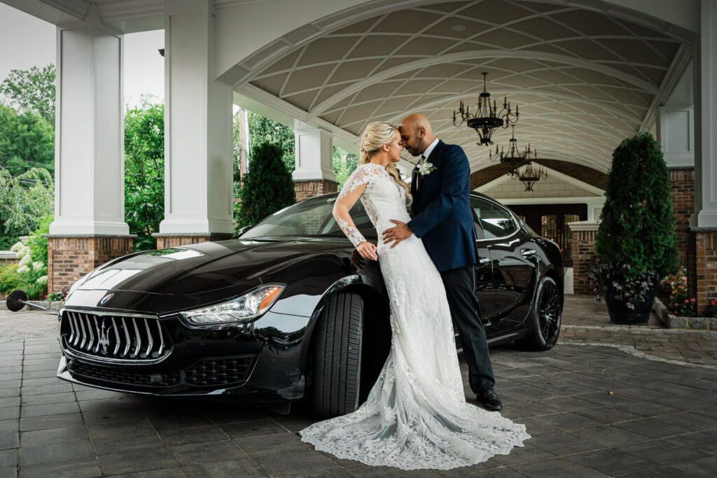 New Jersey wedding photos couple taking a quiet moment after ceremony by Alex Kaplan