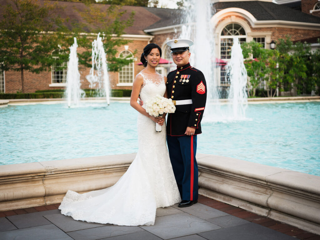 Couple walking back down aisle as married couple at Rockleigh Country Club