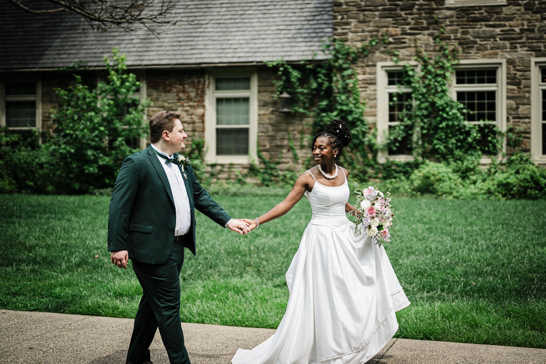 Antonio and Nadjah at their Abington Art Center wedding in Jenkintown PA
