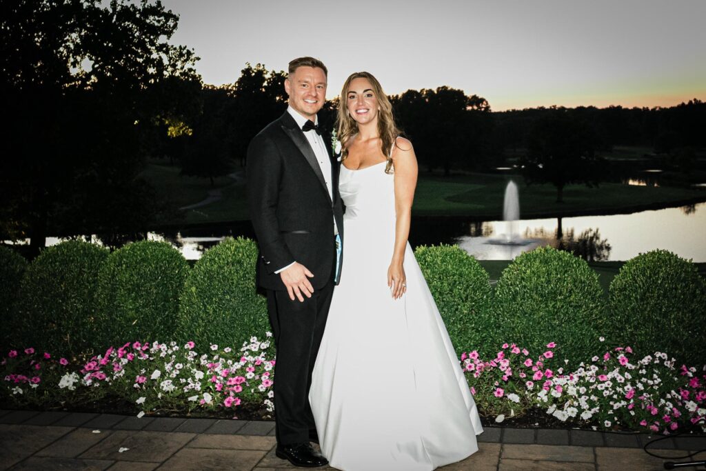 Ilysse and James dancing together during their Brooklake Country Club wedding reception