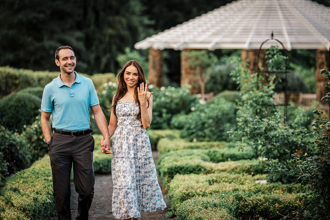 Popular engagement photography location inside Deep Cut Gardens